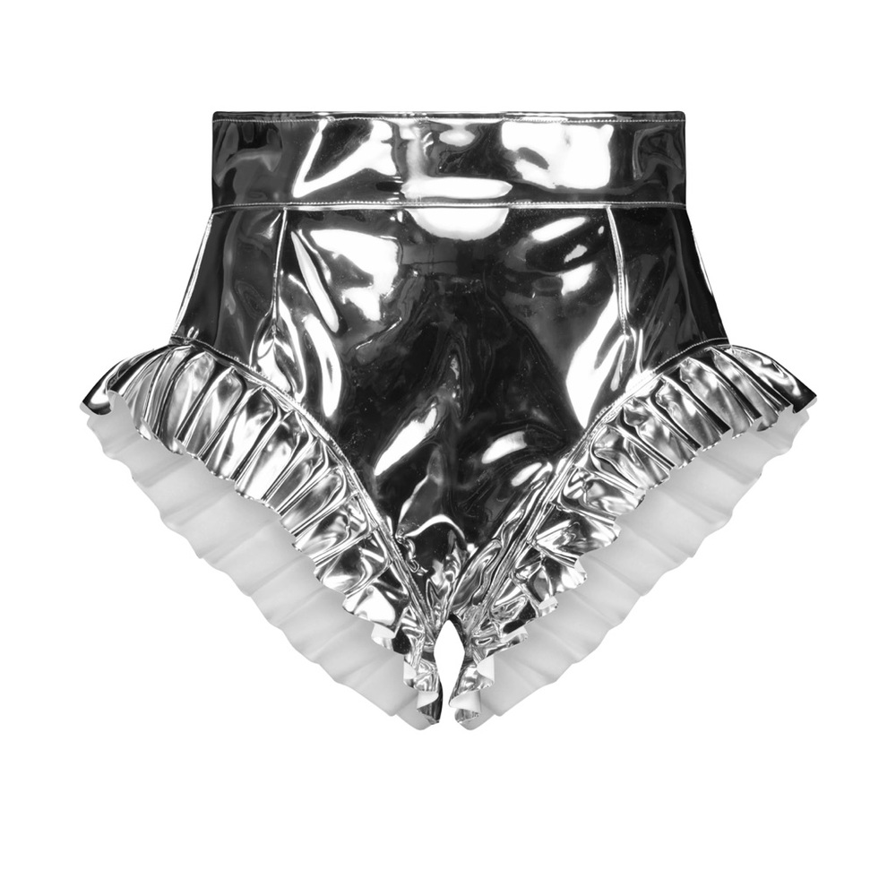 HIGH-CUT CHEEKY SHORT | SILVER Charwork Room